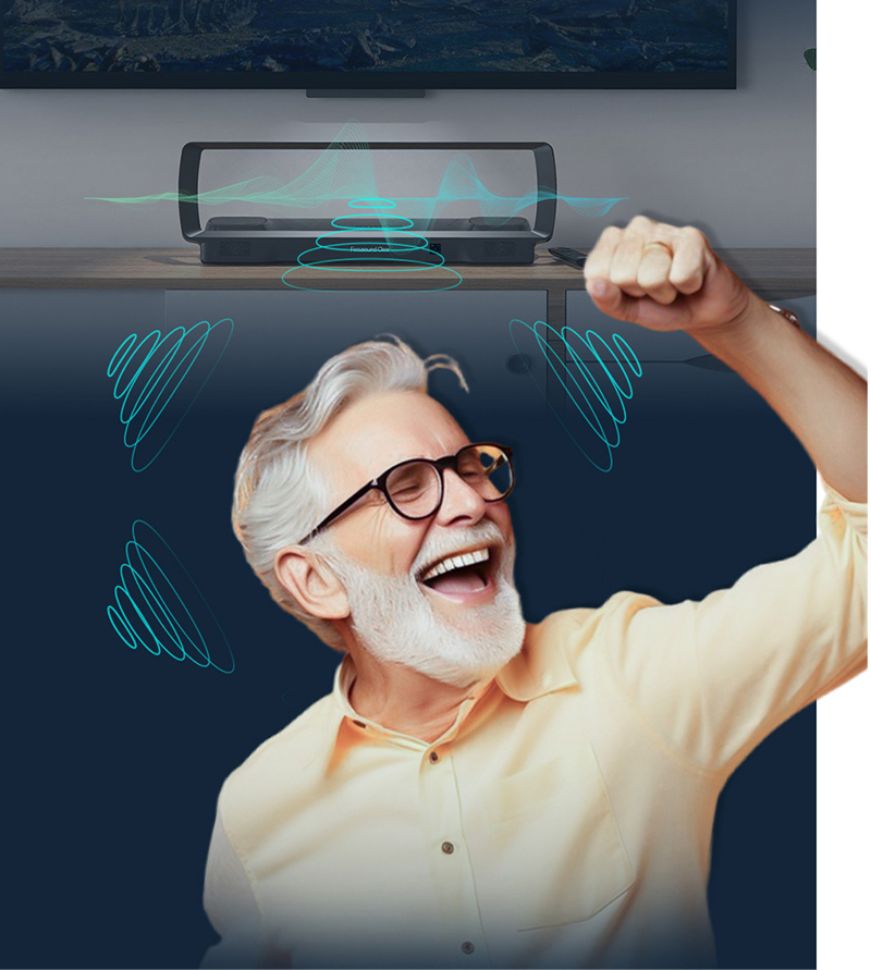 清聽聲學(xué)T2電視輔聽音箱,讓父母自由感知,自在聆聽