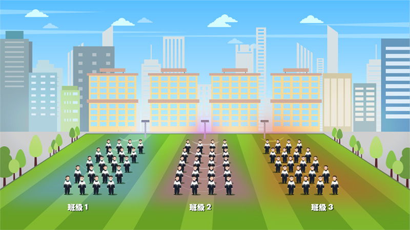 安靜操場系統定向發聲,不擾民