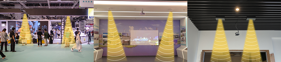 展館定向音響安裝示意圖