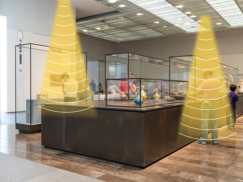 展廳定向揚聲器,定向發聲示意圖