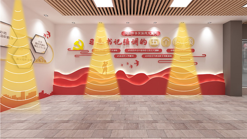 黨建活動室定向揚(yáng)聲器，聲音分區(qū)示意圖